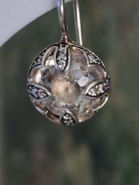 Thomas Sabo Sterling Silver Crystal Lotus Drop Earrings
